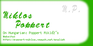 miklos poppert business card